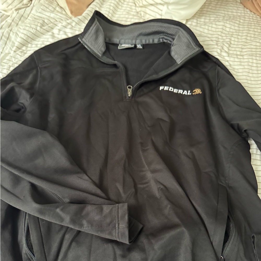 West Bear Black 3/4 zip Jacket